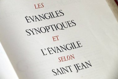 Fransızcada kutsal İncil. Yeni Ahit. Kutsal İnciller. Fransa. 