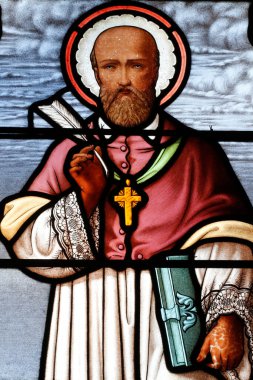 Lekeli cam pencere. Aziz Francis de Sales. Fransa. 