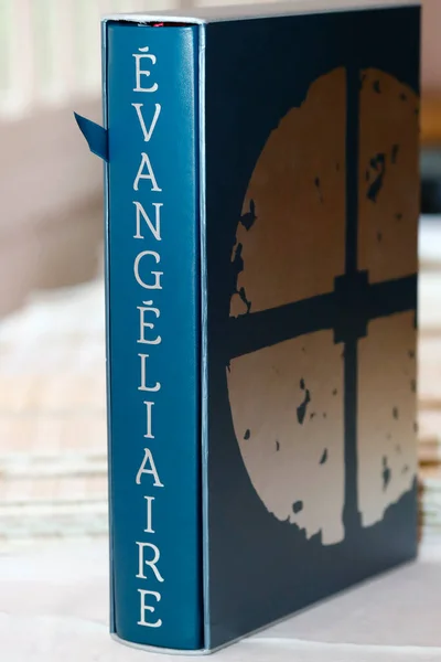 Igreja Católica Livro Litúrgico Livro Dos Evangelhos Evangélico França — Fotografia de Stock