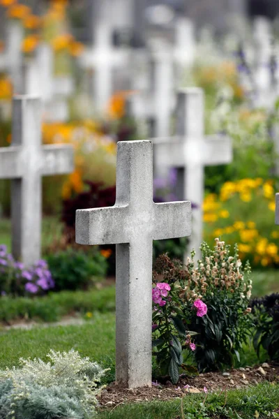Dzień Wszystkich Świętych Cmentarzu Cmentarz Wojskowy Druga Wojna Światowa Anny — Zdjęcie stockowe