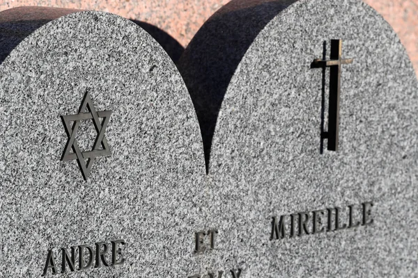 Día Todos Los Santos Cementerio Tumbas Judías Católicas Cementerio Francia — Foto de Stock