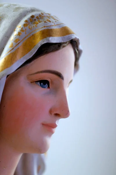 Uma Estátua Virgem Maria França — Fotografia de Stock