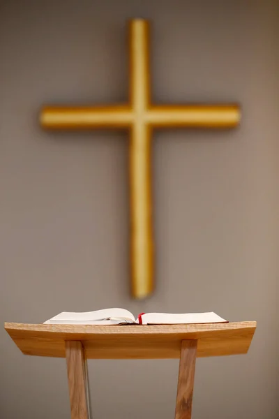 Chapel Christian Cross Ambon Bible Annecy France — Stock Photo, Image
