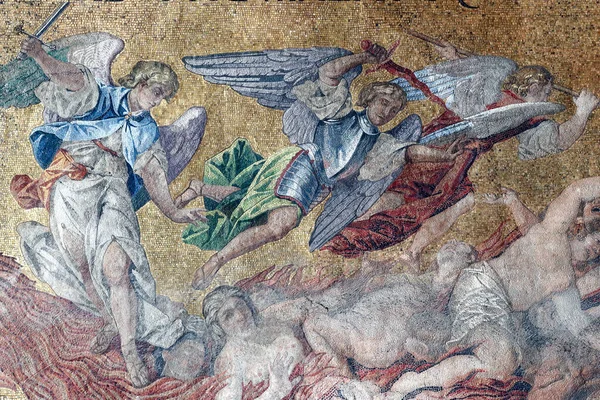 Aziz Mark Bazilikası Son Hüküm Mozaik Talya — Stok fotoğraf
