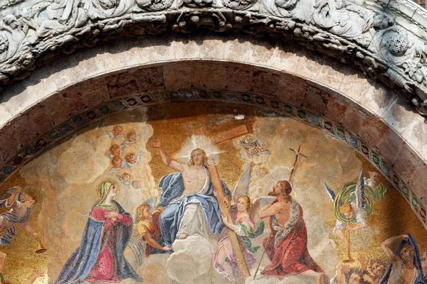 聖マルコ大聖堂 キリストの復活 モザイク イタリア — ストック写真