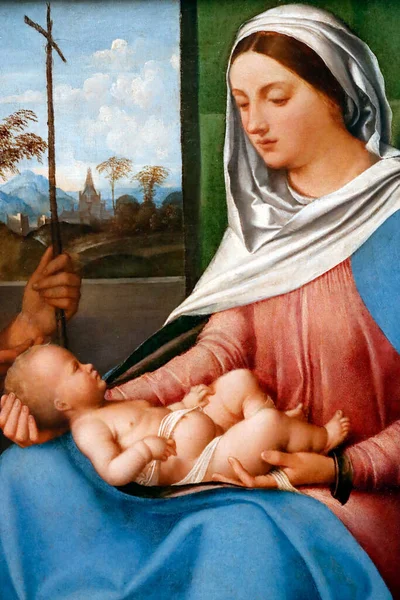 Gallerie Dell Accademia Engelsk Virgin Child Saints Catherine Alexandria John – stockfoto