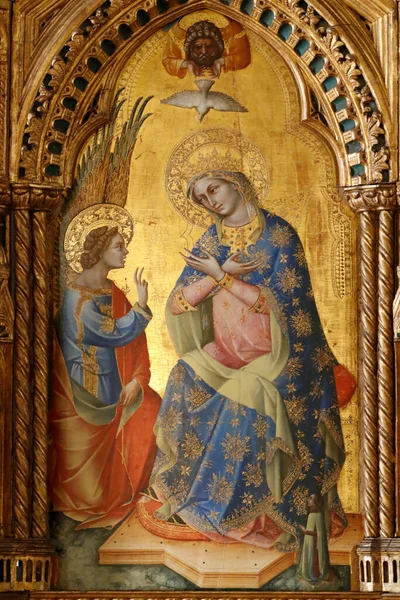 Gallerie Dell Accademia Polyptych Annunciation Lion Polyptych Oleh Lorenzo Veneziano — Stok Foto