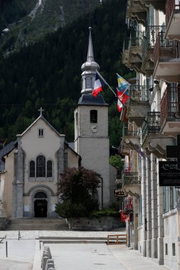 Coronavirüs salgını (covid-19). Kilitlenme. Boş sokak. Chamonix. Fransa. 