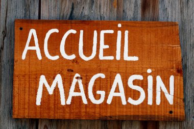 Accueil magasin. Keçi çiftliği. Au Coeur de Montjoie. Saint-Gervais. Fransa. 