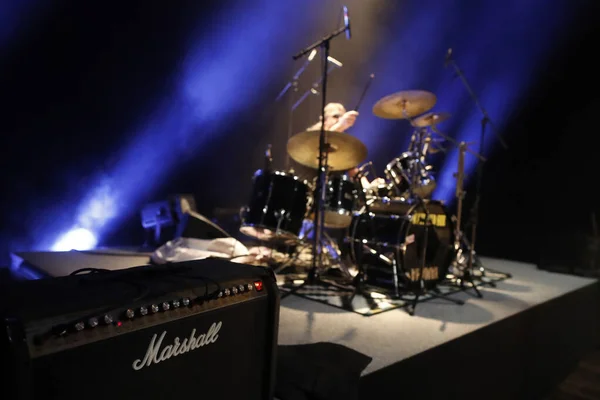 밴드입니다 Marshall Amplifier 패널입니다 프랑스 — 스톡 사진