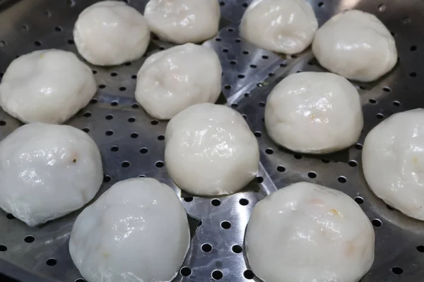 Cocina Vietnamita Dumpling Dim Sum Vapor Banh Tran Pequeño Pastel —  Fotos de Stock