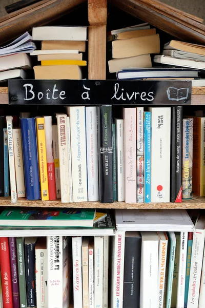 Boîte Livres Dans Rue France — Photo