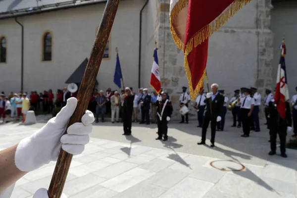 7月14日フランス建国記念日 儀式だ ジェルヴェ フランス — ストック写真