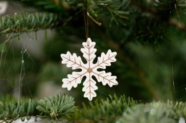 Christmas tree with decorations. France. 