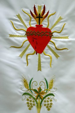 Ziyaret Bazilikası. Kutsal kalp. Nakış. Nakış. Annecy. Fransa. 