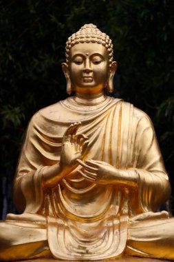 Thien Minh Budist tapınağı. Shakyamuni Buda heykeli. Lyon. Fransa. 