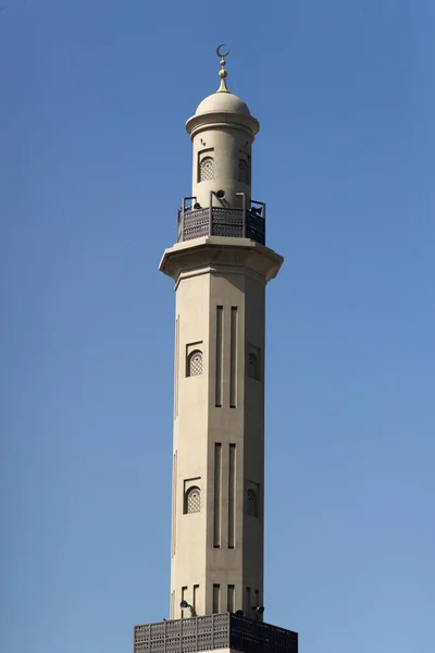 Bur Dubai Grote Moskee Minaret Dubai Verenigde Arabische Emiraten — Stockfoto