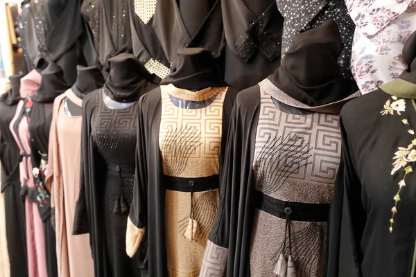 stock image Abaya fashion shop for islamic woman.  Dubai. United Arab Emirates