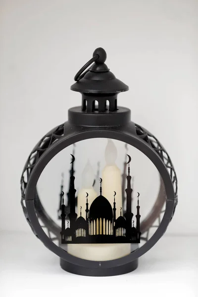 Lanternă Moschee Ramadan Kareem Dubai Emiratele Arabe Unite — Fotografie, imagine de stoc
