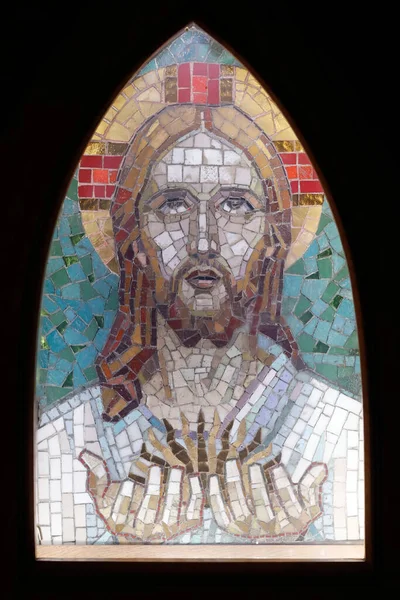 Dios Mío Mosaico Iglesia San Etienne San Esteban Annecy Francia — Foto de Stock