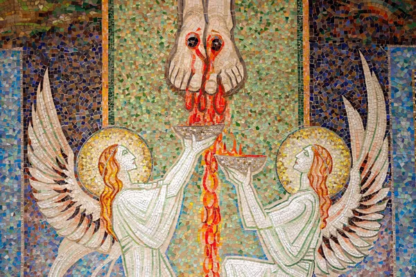 Базиліка Візити Страсті Христові Розп Яття Ісус Хресті Мозаїка Антуана — стокове фото