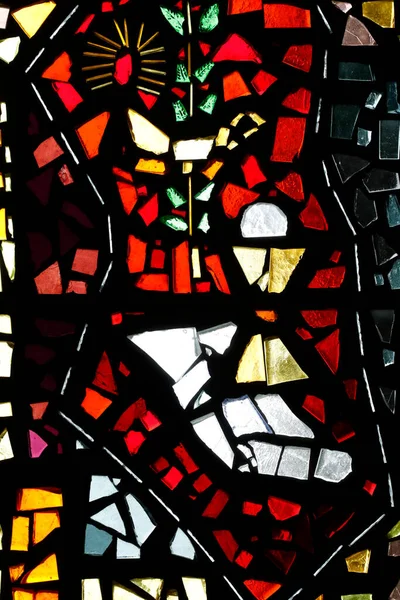 Церковь Святого Феликса Витражи Роза Чаша Символ Христианства Деталь Сен — стоковое фото