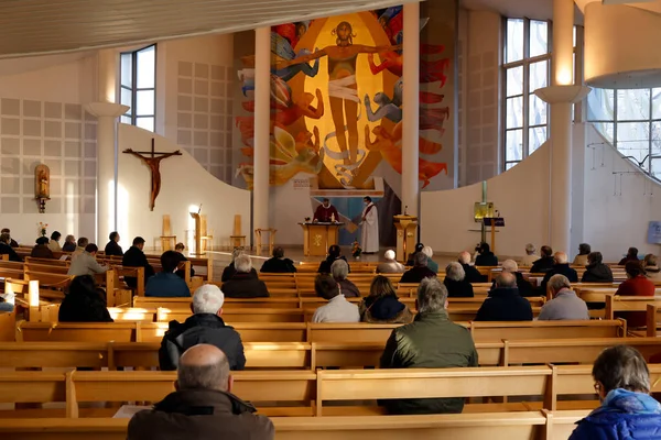 stock image Saint Paul church.  Catholic mass.  Annecy.  France. 