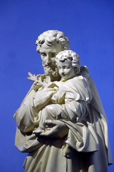 Catedral Aix Provence San José Con Niño Jesús Brazos Estatua — Foto de Stock