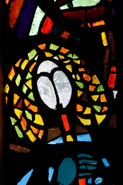Церква Святого Роха Скляне Скло Колоритна Деталь Жінки Канни Франція — стокове фото