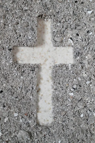 stock image Cross made of ashes. Ash Wednesday. Lent season. 