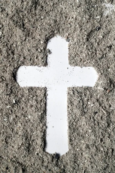 Kříž Popela Ash Wednesday Půst Sezóny — Stock fotografie