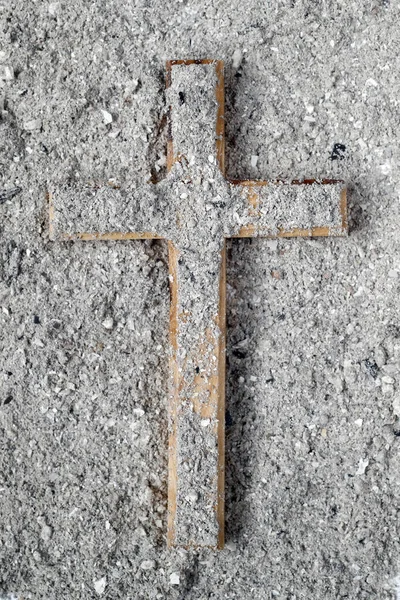 Kříž Popelem Ash Wednesday Půst Sezóny — Stock fotografie