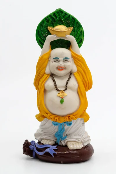 Uśmiechnięty Budda Chiński Bóg Szczęścia Bogactwa Szczęścia — Zdjęcie stockowe