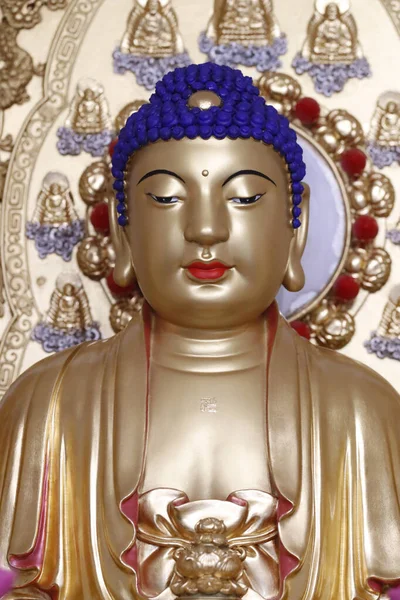 Quang Buddisttempel Shakyamuni Buddha Staty Trevligt Frankrike — Stockfoto