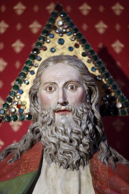 Aziz Jerome Kilisesi (San Jeronimo). Baba olan Tanrı. Heykel. Madrid mi? İspanya.  
