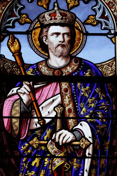 Kostel Jeronima San Jeronimo Královský Skleněné Okno Ferdinand Iii Kastilský — Stock fotografie