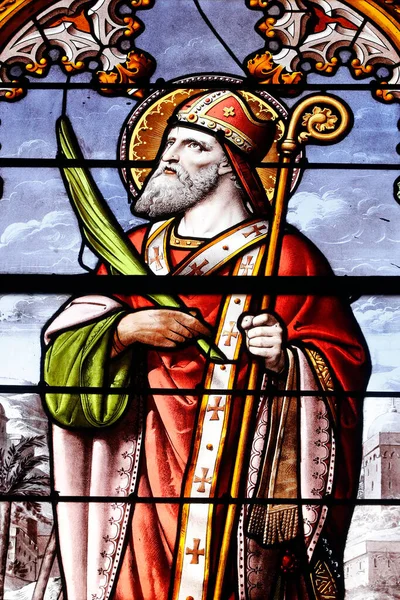 聖ジェローム教会 聖ジェロニモ教会 ロイヤル ステンドグラスの窓 聖ユージン マドリード スペイン — ストック写真