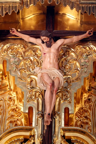 Almudena Kathedrale Jesus Kreuz Die Kreuzigung Madrid Spanien — Stockfoto