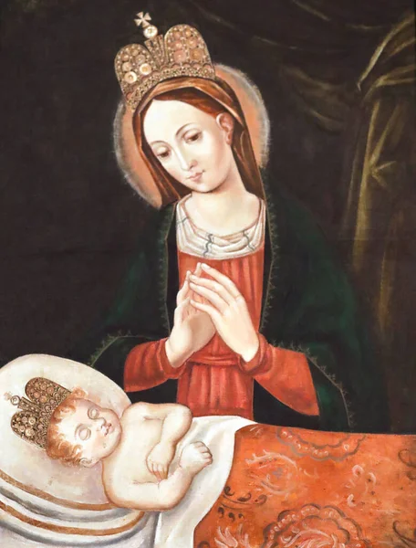 Подвійна Базиліка Діва Марія Дитина Франція — стокове фото