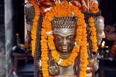 Hanuman-Dhoka Durbar Meydanı Mahendreswor Tapınağı. Hindu deiti. Katmandu. Nepal. 