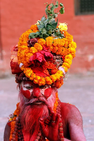 Sadhu Eller Helig Man Hinduisk Pilgrimsfärd Plats Pashupatinath Sadhus Män — Stockfoto
