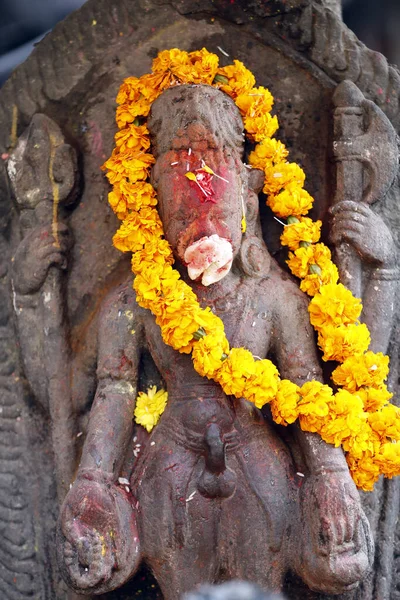 Ganeš Nebo Ganapati Hinduistický Bůh Sloní Hlavou Katmandu Nepál — Stock fotografie