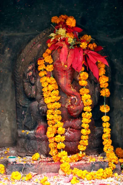 Ganesh Ganapati Dios Hindú Cabeza Elefante Katmandú Nepal —  Fotos de Stock