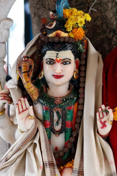 Shiva Szobra Hindu Templom Katmandu Vagyok Nepál — Stock Fotó