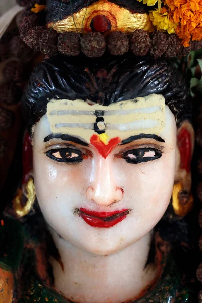 Lord Shiva Statue Hinduistisk Tempel Katmandu Nepal – stockfoto