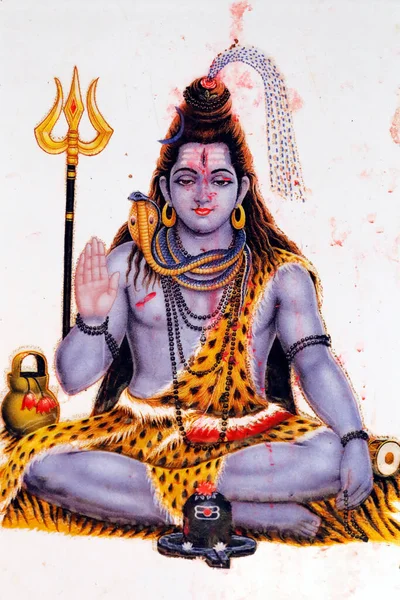 Господь Шива Индуистский Бог Катманду Непал — стоковое фото