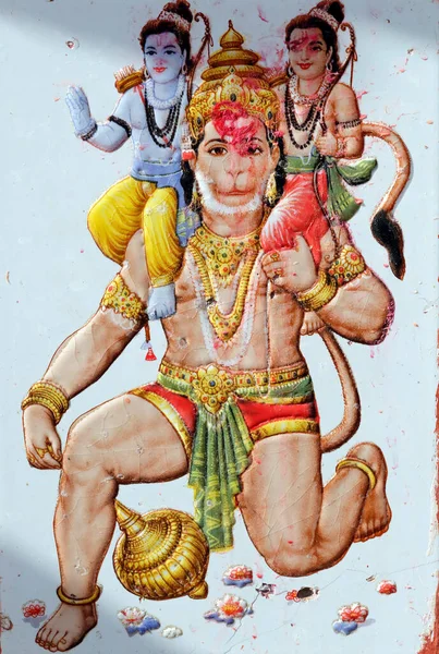 Hanuman Den Hinduiska Apguden Det Katmandu Nepal — Stockfoto