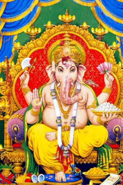 Dios Hindú Elefante Ganesh Ganapati Katmandú Nepal —  Fotos de Stock
