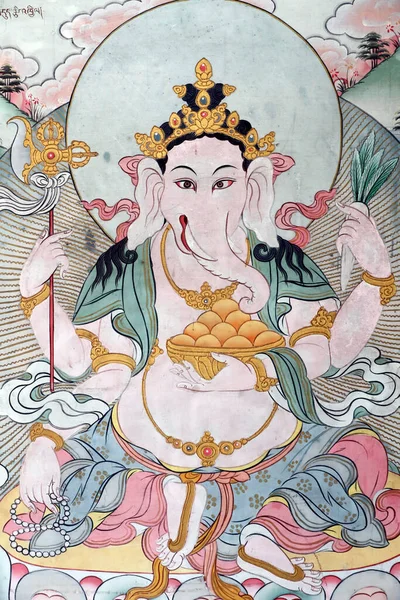 Pema Osel Ling Kloster Ganesh Oder Ganapati Hinduistischer Gott Mit — Stockfoto