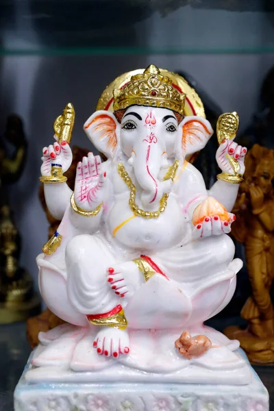 Estátuas Deus Hindu Religioso Para Venda Loja Espiritual Ganesha Ganapati — Fotografia de Stock